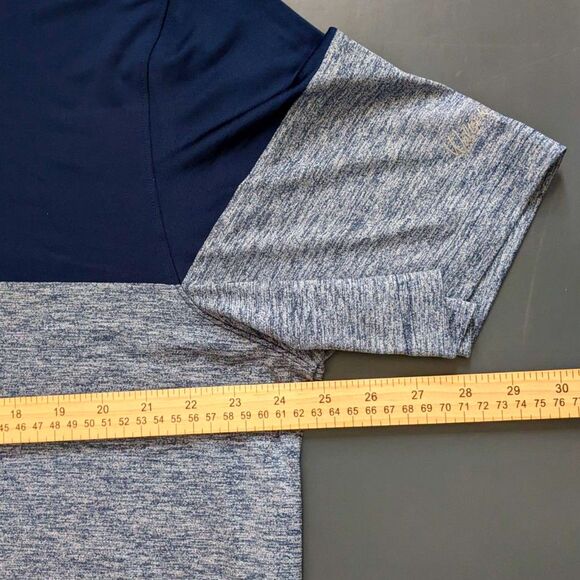 Men's Walter Hagen Golf Polo Short Sleeve Navy Blue Gray Shirt Size XXL - Picture 4 of 5